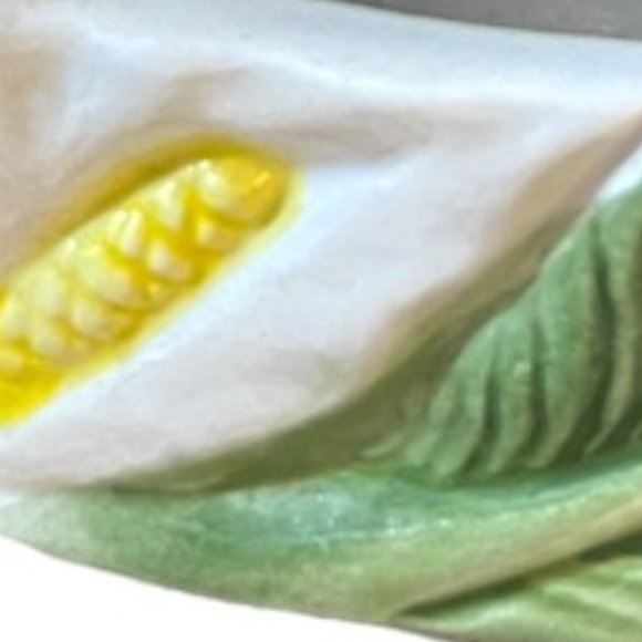 CERAMICA CONTINENTAL Vtg Calla Lily Pottery Planter Pot 9"x7.5"x6" - Picture 5 of 11